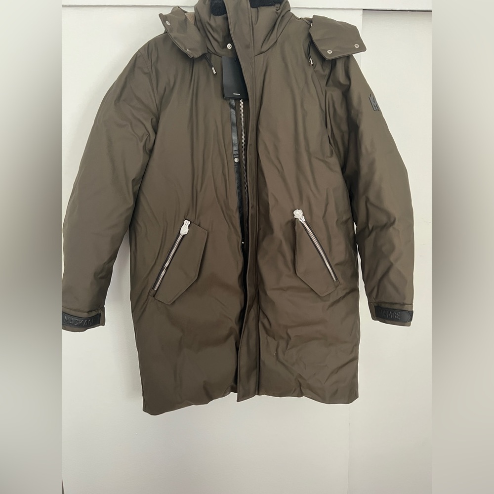 Selling brand new men’s Mackage jacket. Very warm and cozy